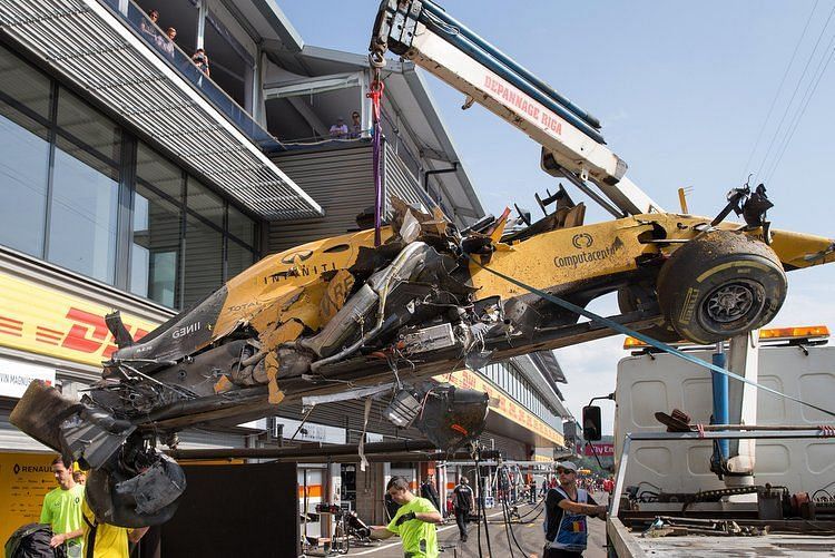 Remains from Magnussen's Renault